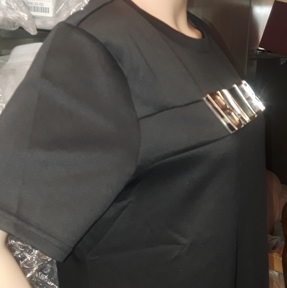 🆕️Black Goldtone "Baller" Plus Polo Top - Picture 8 of 8